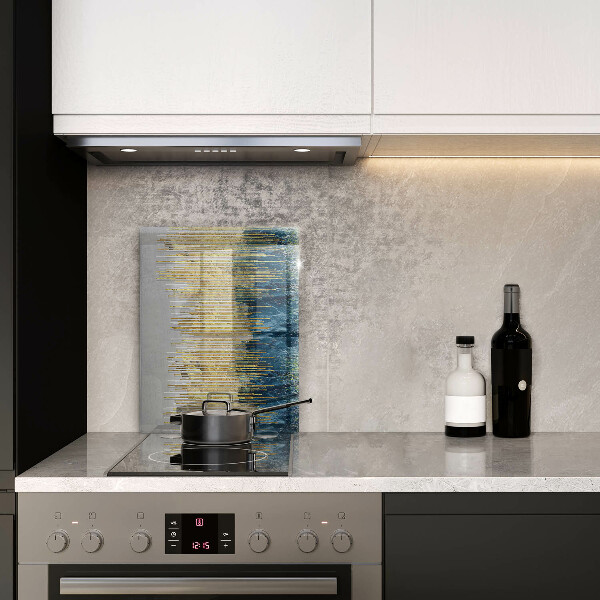 Placă din sticla protectie perete Abstracția designerului