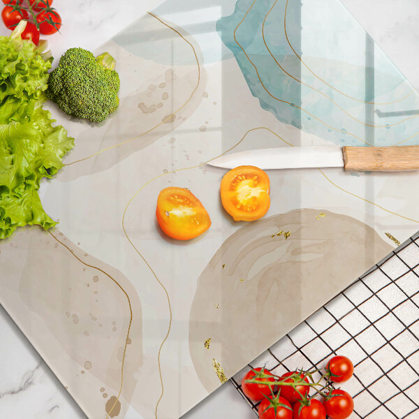 Placă din sticla protectie perete Pete boho și auriu