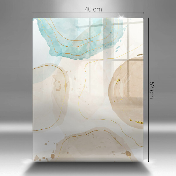 Placă din sticla protectie perete Pete boho și auriu