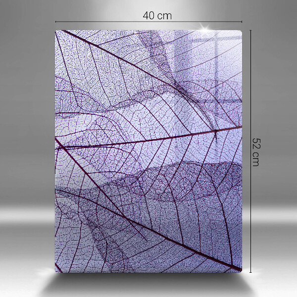 Placă din sticla protectie perete Frunze cu vene