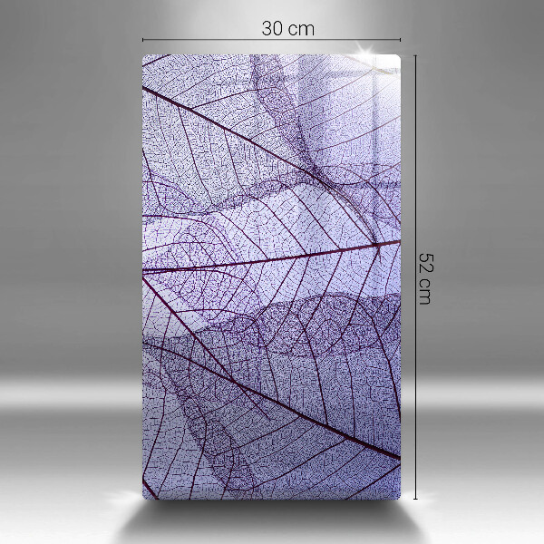 Placă din sticla protectie perete Frunze cu vene