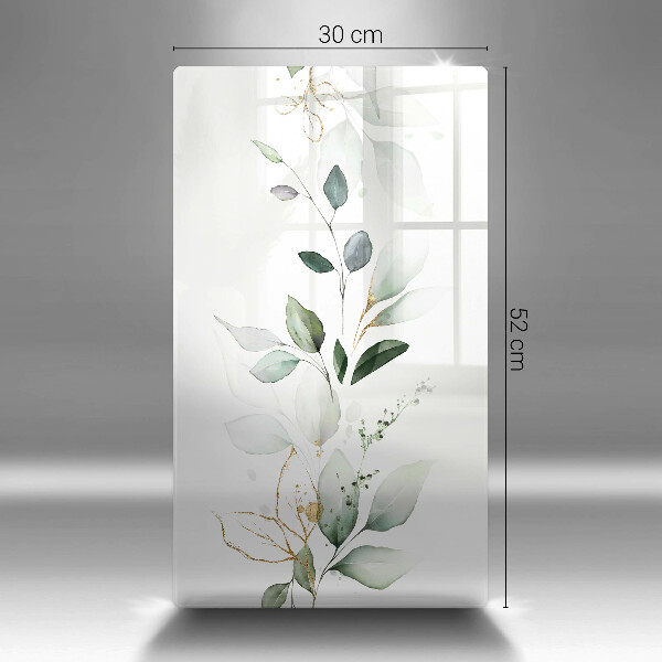 Placă din sticla protectie perete Acuarelă frunze