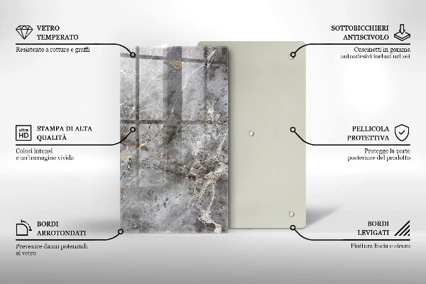 Placă din sticla protectie perete Textura de piatră