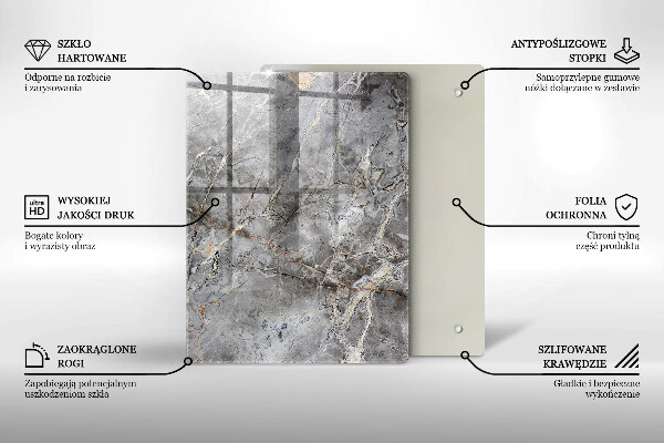 Placă din sticla protectie perete Textura de piatră