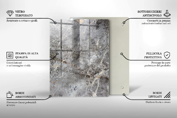 Placă din sticla protectie perete Textura de piatră