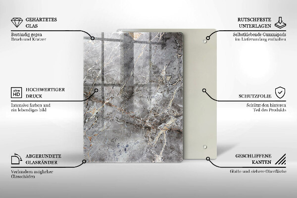 Placă din sticla protectie perete Textura de piatră
