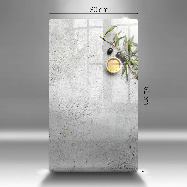Placă din sticla protectie perete Măsline pe beton