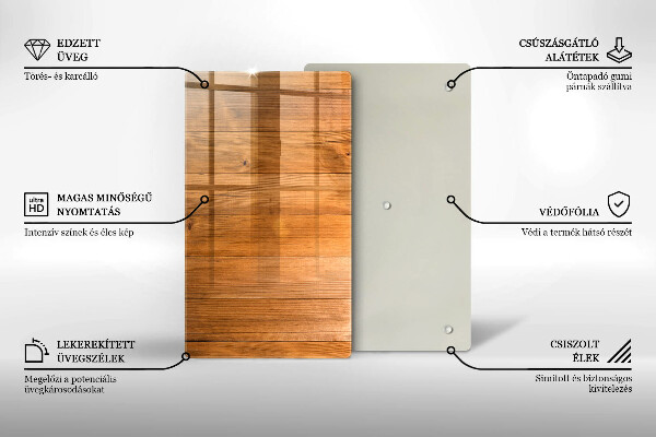 Placă din sticla protectie perete Scanduri de lemn