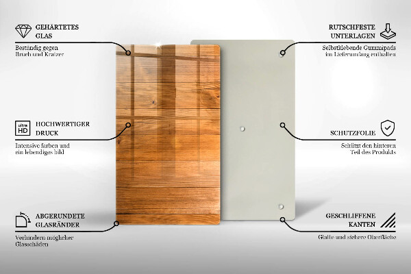 Placă din sticla protectie perete Scanduri de lemn
