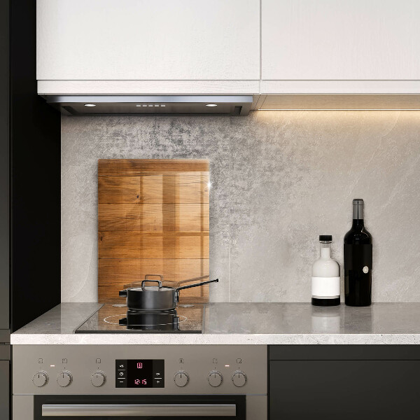 Placă din sticla protectie perete Scanduri de lemn