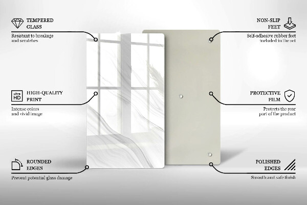 Placă din sticla protectie perete Marmură delicată