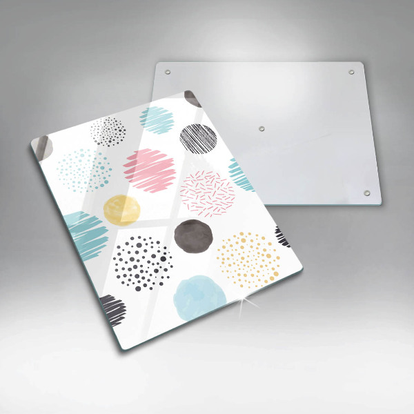 Placă din sticla protectie perete Forme pictate