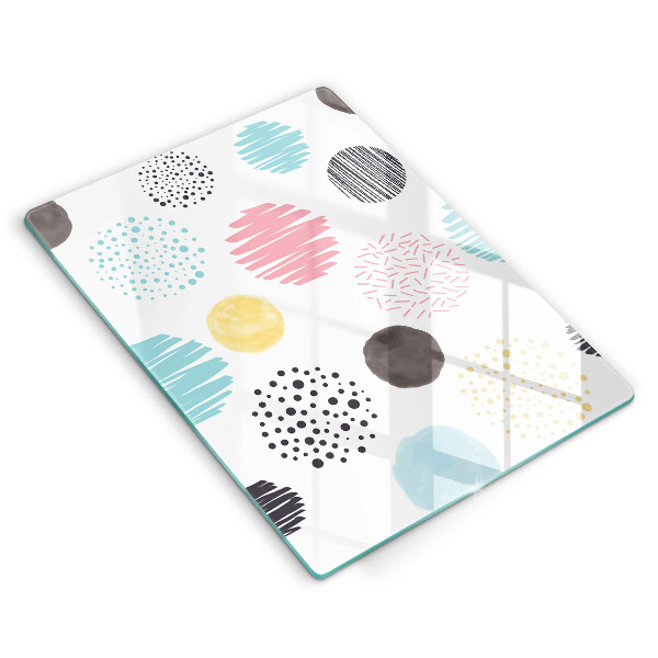 Placă din sticla protectie perete Forme pictate