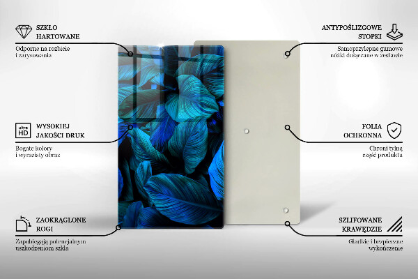 Placă din sticla protectie perete Frunzele vegetației junglei