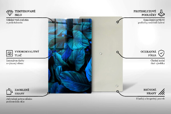 Placă din sticla protectie perete Frunzele vegetației junglei