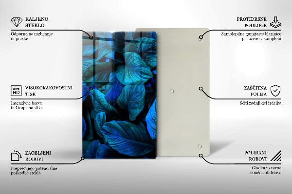 Placă din sticla protectie perete Frunzele vegetației junglei