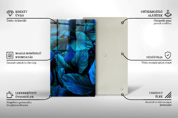 Placă din sticla protectie perete Frunzele vegetației junglei