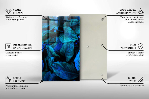 Placă din sticla protectie perete Frunzele vegetației junglei