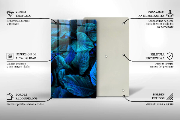 Placă din sticla protectie perete Frunzele vegetației junglei