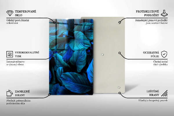 Placă din sticla protectie perete Frunzele vegetației junglei