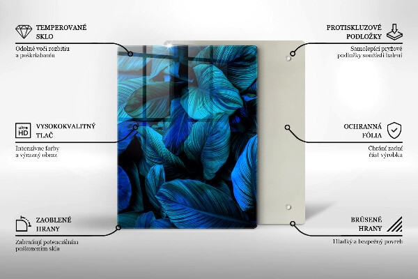 Placă din sticla protectie perete Frunzele vegetației junglei
