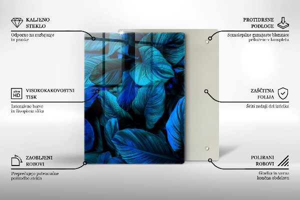 Placă din sticla protectie perete Frunzele vegetației junglei