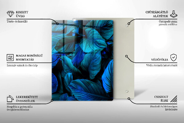 Placă din sticla protectie perete Frunzele vegetației junglei