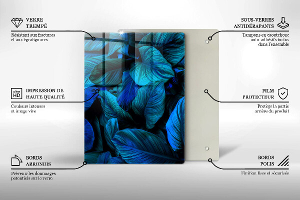 Placă din sticla protectie perete Frunzele vegetației junglei