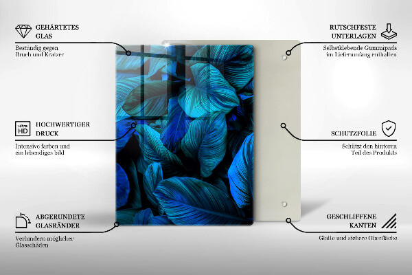 Placă din sticla protectie perete Frunzele vegetației junglei