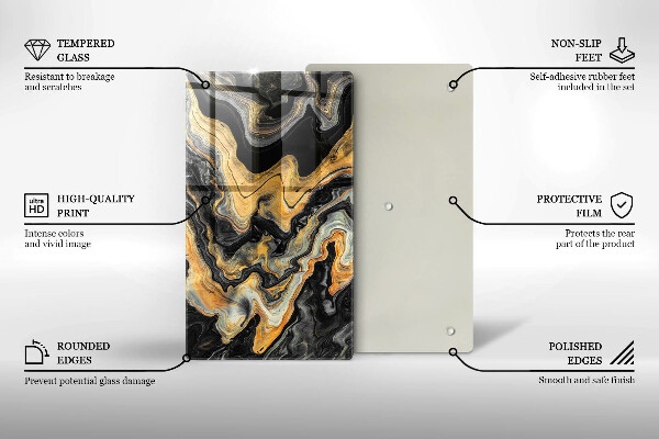 Placă din sticla protectie perete Structura abstractă