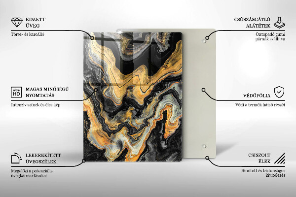 Placă din sticla protectie perete Structura abstractă