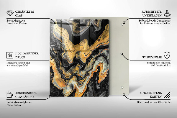 Placă din sticla protectie perete Structura abstractă