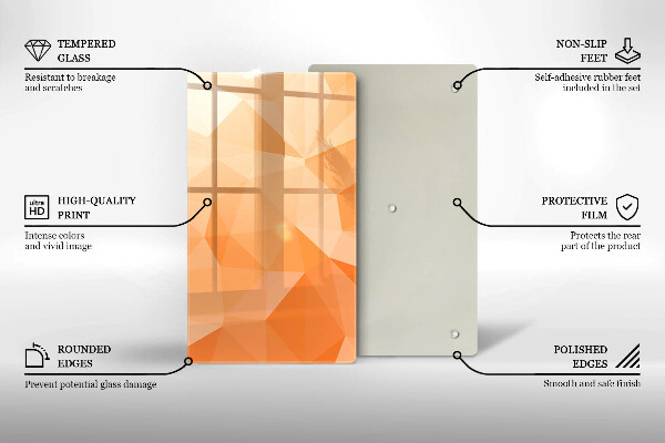 Placă din sticla protectie perete Fundal geometric