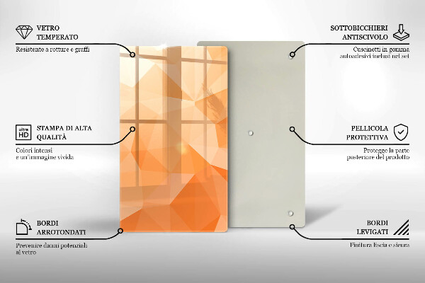 Placă din sticla protectie perete Fundal geometric