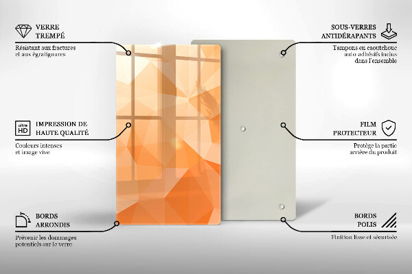 Placă din sticla protectie perete Fundal geometric
