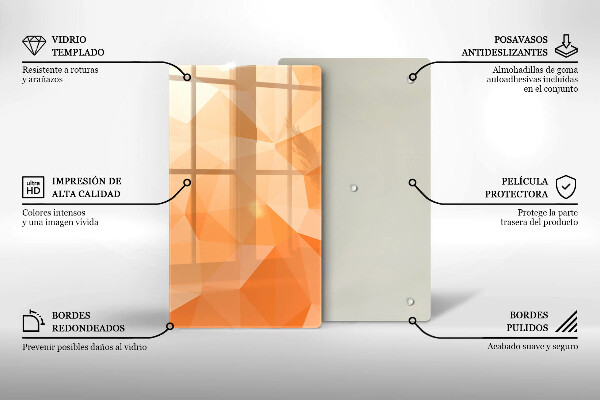 Placă din sticla protectie perete Fundal geometric