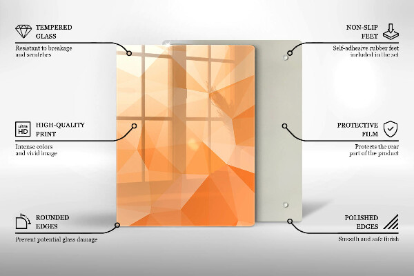 Placă din sticla protectie perete Fundal geometric