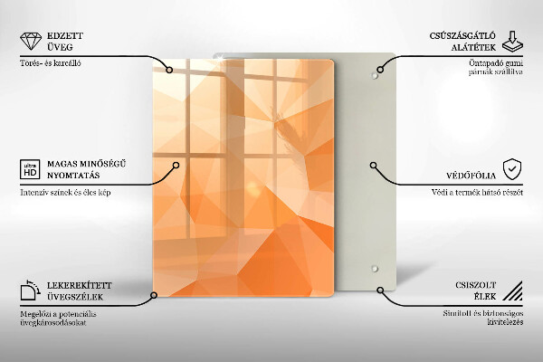 Placă din sticla protectie perete Fundal geometric