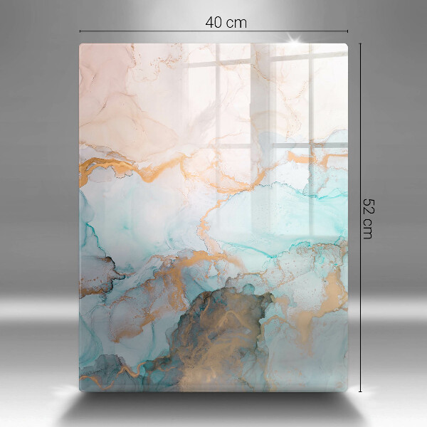 Placă din sticla protectie perete Abstracția din marmură
