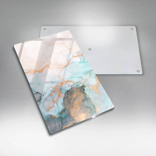 Placă din sticla protectie perete Abstracția din marmură