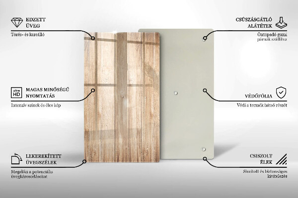 Placă din sticla protectie perete Scanduri de lemn