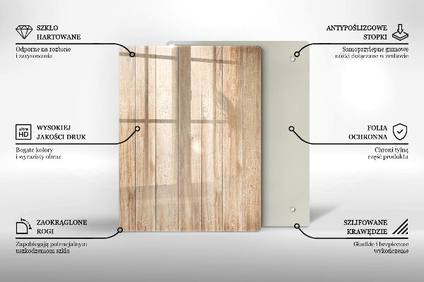 Placă din sticla protectie perete Scanduri de lemn