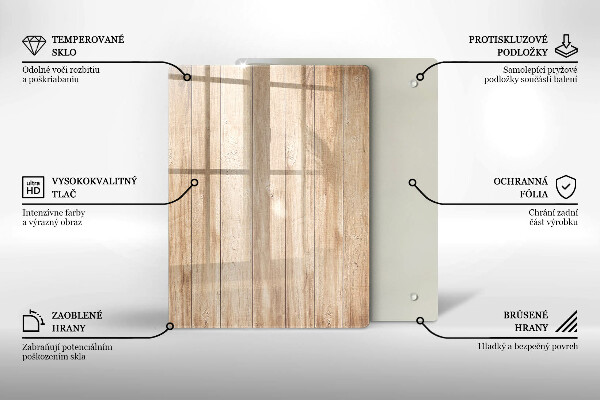 Placă din sticla protectie perete Scanduri de lemn