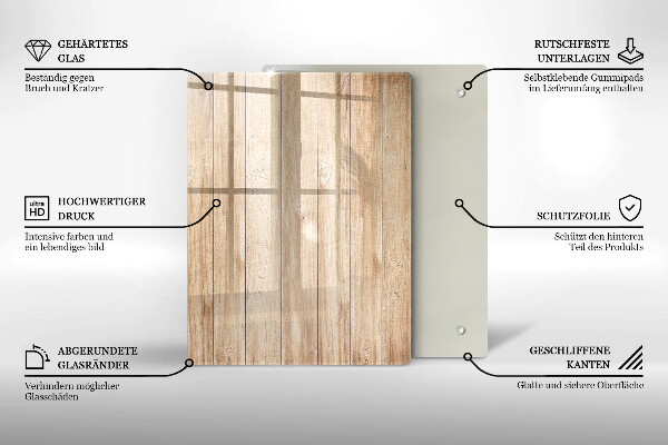 Placă din sticla protectie perete Scanduri de lemn