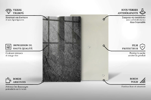 Placă din sticla protectie perete Textura de piatră