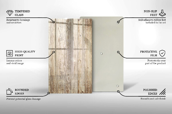 Placă din sticla protectie perete Scanduri de lemn