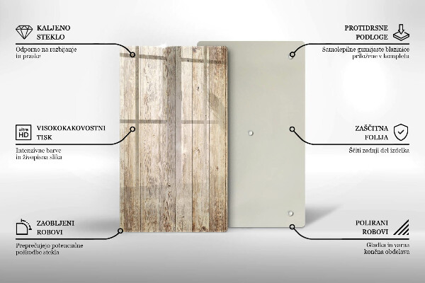 Placă din sticla protectie perete Scanduri de lemn
