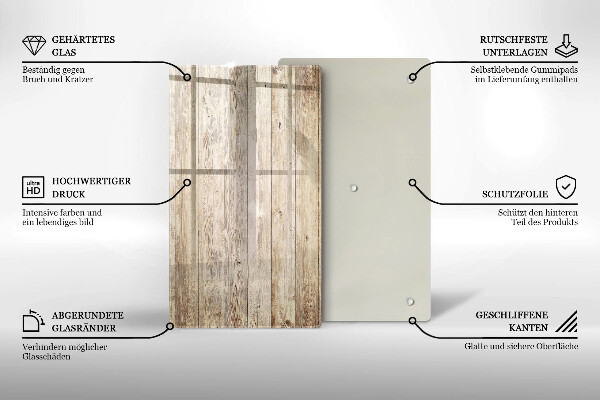 Placă din sticla protectie perete Scanduri de lemn