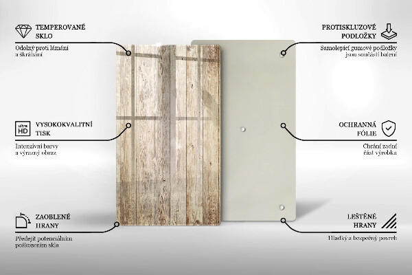 Placă din sticla protectie perete Scanduri de lemn
