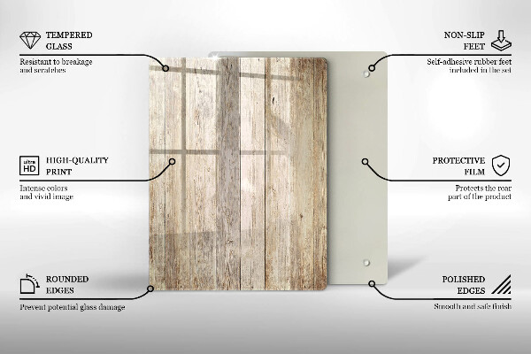 Placă din sticla protectie perete Scanduri de lemn
